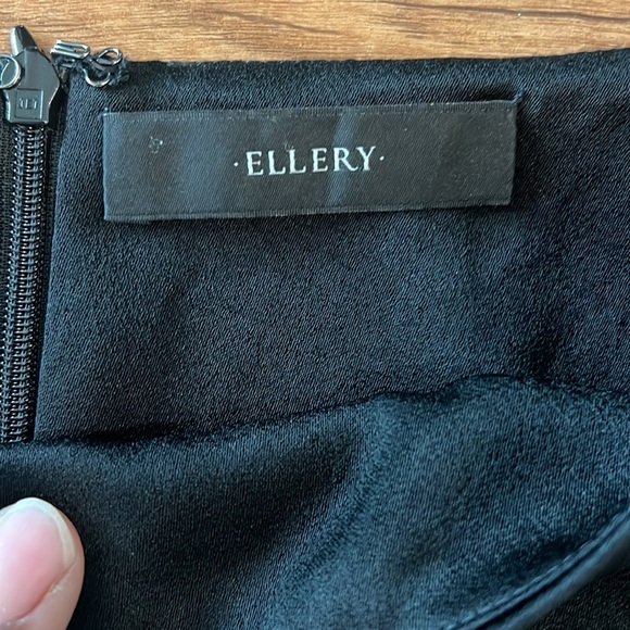 ELLERY Mid Skirt Black with tortoise buttons - Picture 2 of 8